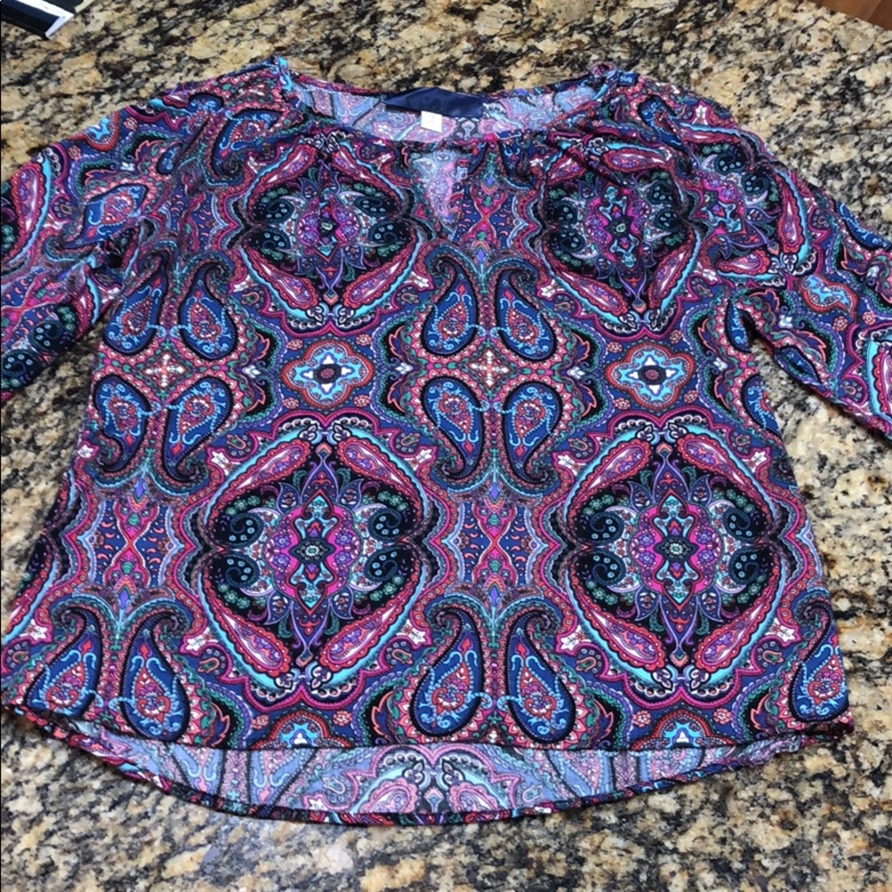 Blue Pair size small 3/4 sleeve top